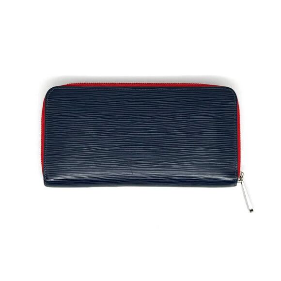 Louis Vuitton Blue & Red Epi Wallet Silver Hardware EUC - Picture 1 of 12